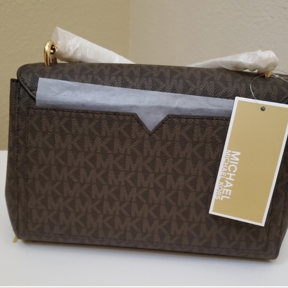 MICHAEL MICHAEL KORSLita Medium Two-Tone Logo Crossbody Bag with gift box - Picture 3 of 10